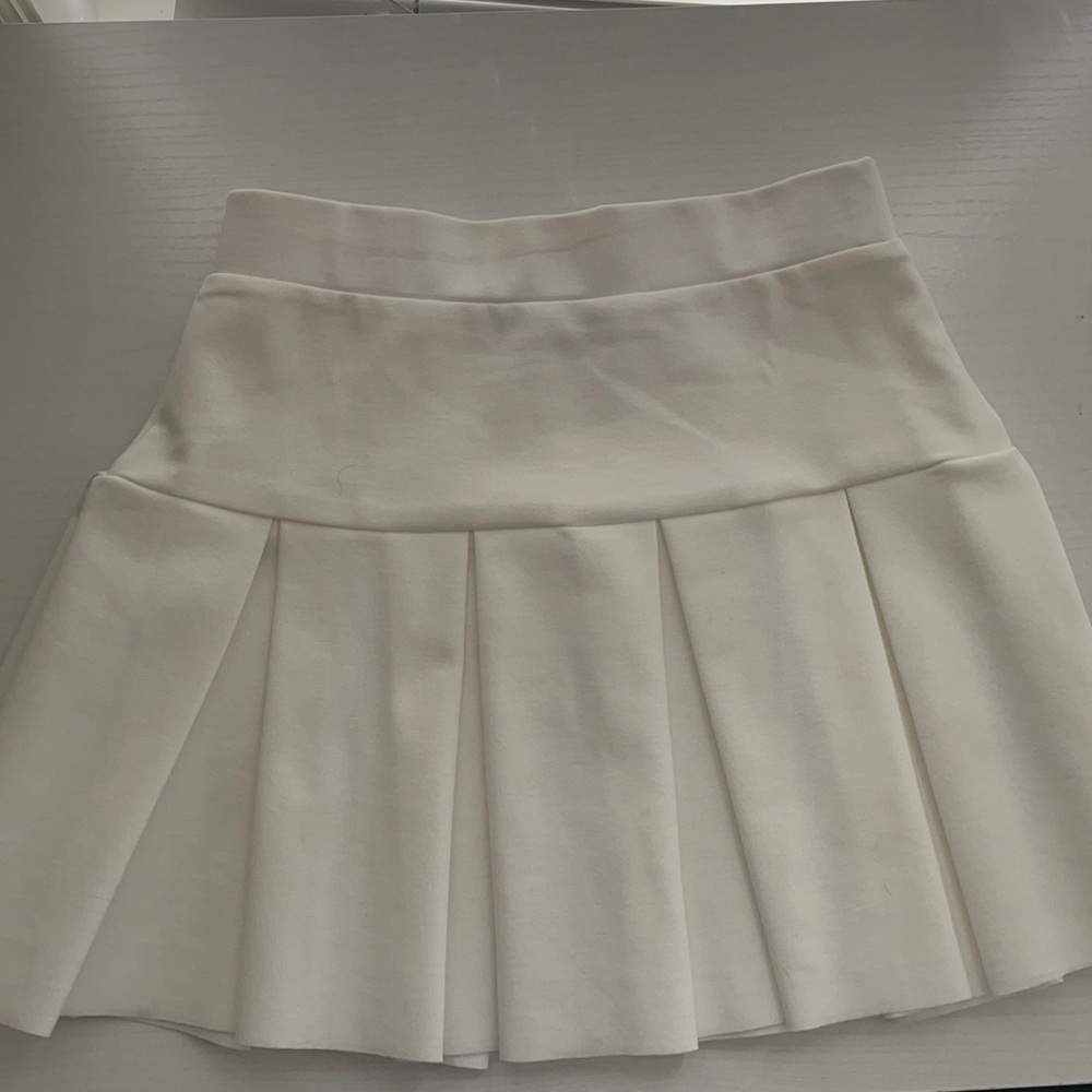 Princess Polly White Tennis/Pleated Skirt